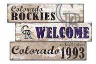 Colorado Rockies Welcome 3 Plank Sign