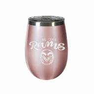 Colorado State Rams 10 oz. Rose Gold Blush Wine Tumbler