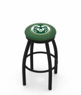 Colorado State Rams Black Swivel Bar Stool with Accent Ring
