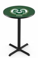Colorado State Rams Black Wrinkle Bar Table with Cross Base