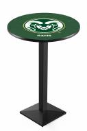 Colorado State Rams Black Wrinkle Pub Table with Square Base