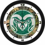 Colorado State Rams Camo Wall Clock
