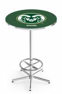Colorado State Rams Chrome Bar Table with Foot Ring