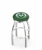 Colorado State Rams Chrome Swivel Bar Stool with Accent Ring