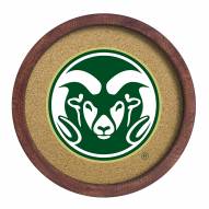 Colorado State Rams "Faux" Barrel Framed Cork Board
