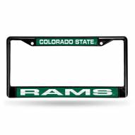 Colorado State Rams Laser Black License Plate Frame