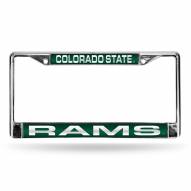 Colorado State Rams Laser Chrome License Plate Frame