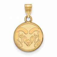 Colorado State Rams NCAA Sterling Silver Gold Plated Small Pendant
