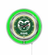 Colorado State Rams Neon Clock