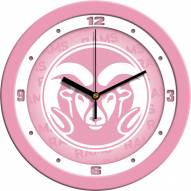 Colorado State Rams Pink Wall Clock