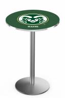 Colorado State Rams Stainless Steel Bar Table with Round Base