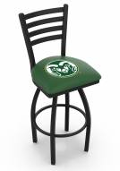 Colorado State Rams Swivel Bar Stool with Ladder Style Back