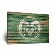 Colorado State Rams Weathered Canvas Wall Art