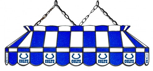 Indianapolis Colts NFL Team 40&quot; Rectangular Stained Glass Shade