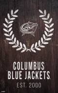 Columbus Blue Jackets 11" x 19" Laurel Wreath Sign