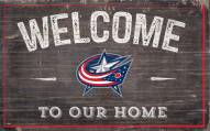 Columbus Blue Jackets 11" x 19" Welcome to Our Home Sign