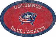 Columbus Blue Jackets 46" Team Color Oval Sign