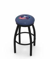 Columbus Blue Jackets Black Swivel Bar Stool with Accent Ring