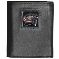 Columbus Blue Jackets Deluxe Leather Tri-fold Wallet