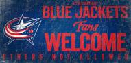 Columbus Blue Jackets Fans Welcome Sign