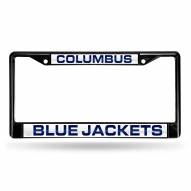 Columbus Blue Jackets Laser Black License Plate Frame