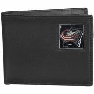Columbus Blue Jackets Leather Bi-fold Wallet in Gift Box