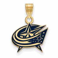 Columbus Blue Jackets Sterling Silver Gold Plated Small Pendant