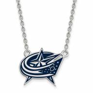Columbus Blue Jackets Sterling Silver Large Pendant Necklace