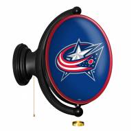 Columbus Blue Jackets Oval Rotating Lighted Wall Sign