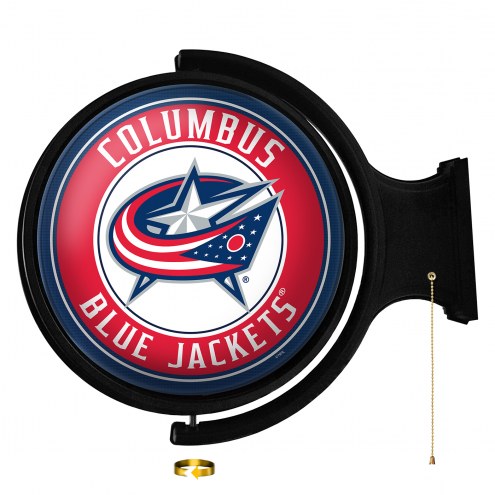 Columbus Blue Jackets Round Rotating Lighted Wall Sign