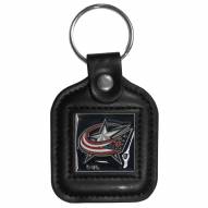 Columbus Blue Jackets Square Leather Key Chain