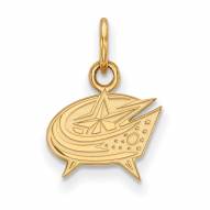 Columbus Blue Jackets Sterling Silver Gold Plated Extra Small Pendant
