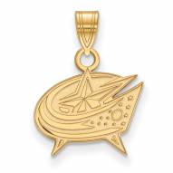 Columbus Blue Jackets Sterling Silver Gold Plated Small Pendant