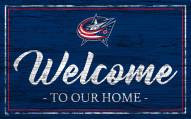 Columbus Blue Jackets Team Color Welcome Sign