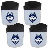 Connecticut Huskies 4 Pack Chip Clip Magnet with Bottle Opener