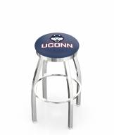 Connecticut Huskies Chrome Swivel Bar Stool with Accent Ring