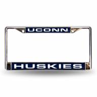 Connecticut Huskies Laser Chrome License Plate Frame