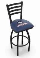 Connecticut Huskies Swivel Bar Stool with Ladder Style Back