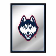 Connecticut Huskies Vertical Framed Mirrored Wall Sign