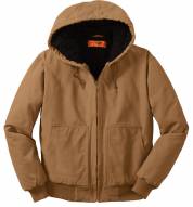 CornerStone Washed Duck Cloth Men's Insulated Hooded Custom Work Jacket