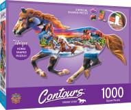 Countours Running Horse 1000 Piece Shaped Puzzle