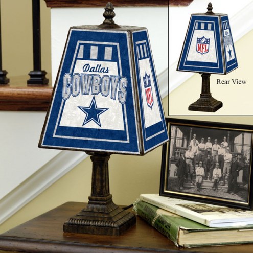 Dallas Cowboys NFL Hand-Painted Art Glass Table Lamp