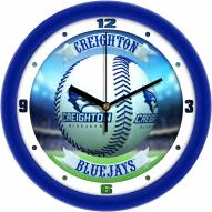 Creighton Bluejays Home Run Wall Clock