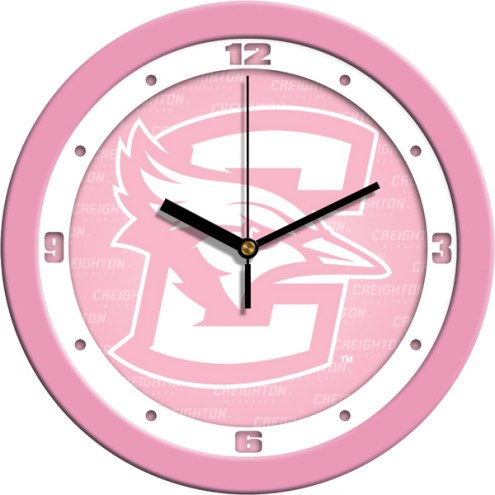 Creighton Bluejays Pink Wall Clock