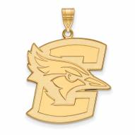 Creighton Bluejays Sterling Silver Gold Plated Extra Large Pendant