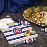 Chicago Cubs MLB Ceramic Cheese Board Set