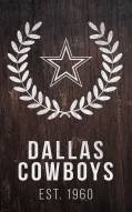 Dallas Cowboys 11" x 19" Laurel Wreath Sign