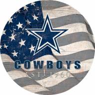 Dallas Cowboys 12" Team Color Flag Circle Sign