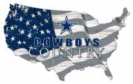 Dallas Cowboys 15" USA Flag Cutout Sign