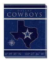 Dallas Cowboys 16" x 20" Coordinates Canvas Print